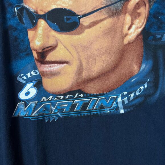 Vintage Mark Martin NASCAR‎ T Shirt Adult Extra Large Blue Chase Authentics XL - Picture 7 of 15
